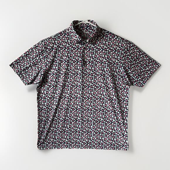 Rhoback Mens Performance Golf Polo Shirt The Azalea Masters XXL Floral Print EUC - Picture 2 of 8